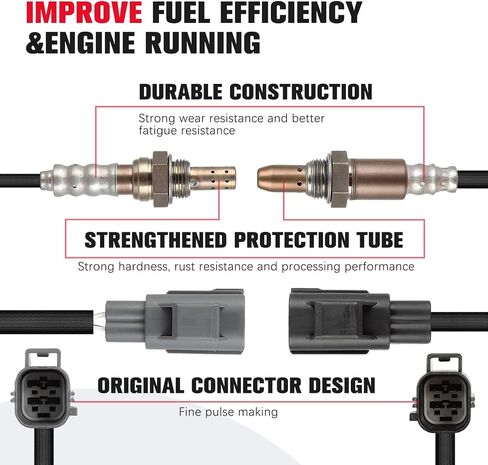 O2 Oxygen Sensor Compatible for Volvo S40 2007-2010 2.4L, V50 2007-2010 2.4L, Upstream and Downstream, 2-PC Set, Replace# MHK500870, C2P16396 in Saudi Arabia