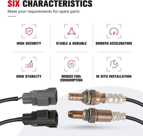 O2 Oxygen Sensor Compatible for Volvo S40 2007-2010 2.4L, V50 2007-2010 2.4L, Upstream and Downstream, 2-PC Set, Replace# MHK500870, C2P16396 in Saudi Arabia