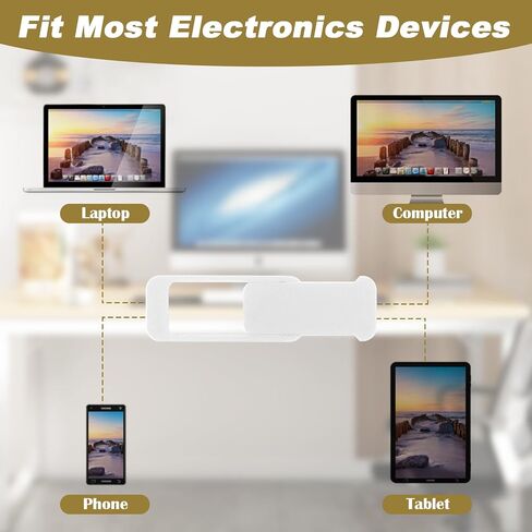 Webcam Cover Slide 8 Pieces Laptop Camera Cover, Web Camera Cover Privacy Shielding Computer Camera Blocker Compatible with Computer, Mobile Phones, Laptops, Protect Your Privacy and Security in Saudi Arabia