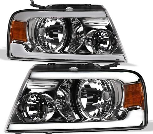 7422444251207 متوافق مع 2004-2008 Ford F150 / 2006-2008 Lincoln Mark LT Swearback LED BAR الأسود الإسكان مع العاكس العنبر in Kuwait