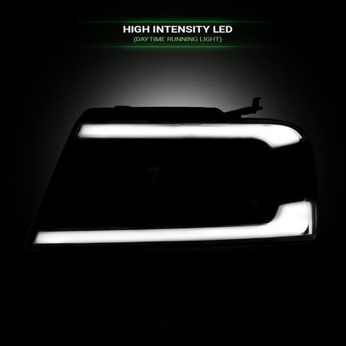 7422444251207 متوافق مع 2004-2008 Ford F150 / 2006-2008 Lincoln Mark LT Swearback LED BAR الأسود الإسكان مع العاكس العنبر in Kuwait
