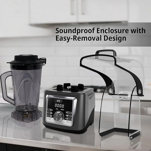 خلاط Vonci 2200W التجاري مع العلبة الصوتية ، 85 أوقية سعة كبيرة الخلاط الهادئ للعصائر ، مزيج الصناعي الثقيل للمطعم ، مثالي للمطبخ ، سحق الجليد ، هز الحليب ، الفواكه in Kuwait