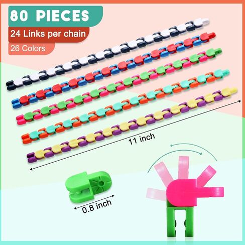 yunsailing 80 حزمة مسارات غريبة snap fidget finger sensory Sensory Snake Buzzles سلسلة مسار الدراجة لعبة بلوك العزلة الأفعى للطفل البالغين الإجهاد الطرف الفصول المنزل Multi Color (24 رابط) in Kuwait