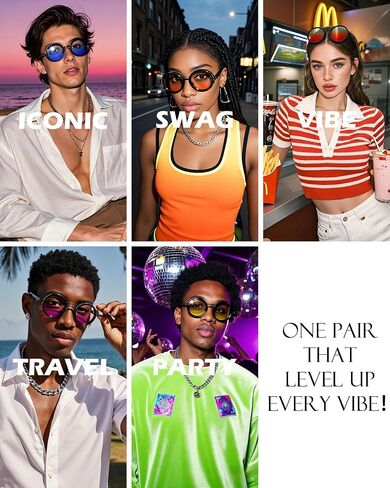 Adjustable Tint Sunglasses - Gradient Fashion Shades with Rotating Color Lens & Detachable Strap, Y2K Aesthetic in Saudi Arabia