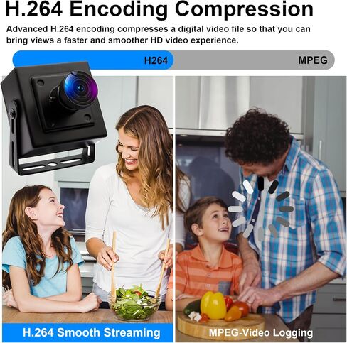 كاميرا Fisheye USB H.264 زاوية واسعة من الضوء الكامل HD 1080P 30 إطارًا في الثانية كاميرا فيديو صغيرة مع MIC ل Lightburn 3D PC Windows Android Linux Mac OS (الاستخدام الصناعي ، مراقبة الفيديو) in Kuwait
