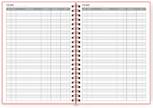 Accounting Ledger Book A5 - Bank Accounting Log for Small Business Bookkeeping & Personal Use - Account Tracker Notebook Track Accounts, Deposit, Expense & Balance, 5.8 X 8.25 Inch, Black in Kuwait