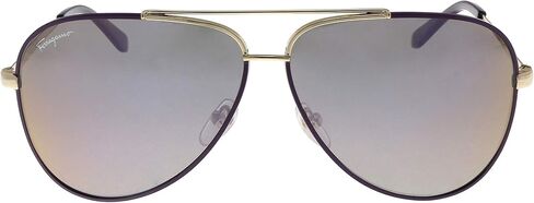 Salvatore Ferragamo Sunglasses SF131S 736 Shiny Light Gold W Purple 60 10 135 in Saudi Arabia