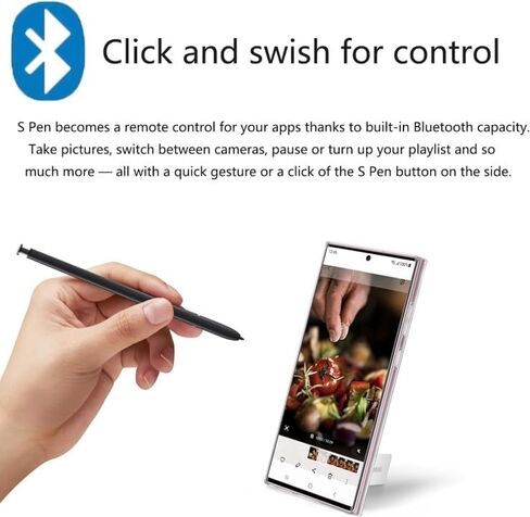 S Pen S24 Ultra (مع bluetooth) بديل متوافق مع Samsung Galaxy S24 Ultra 5G ، Touch Stylus Pen + Presection Tips/Nibs (رمادي داكن) in Kuwait