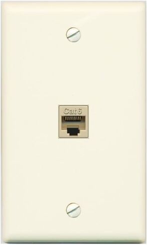 RiteAV 1 Gang 1 Port Cat6 Wall Plate - Stainless in Saudi Arabia