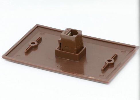 RiteAV 1 Gang 1 Port Cat6 Wall Plate - Stainless in Saudi Arabia