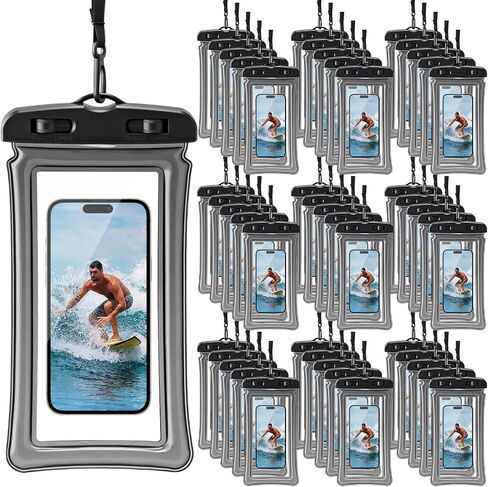 56 Pack Waterproof Phone Pouch Clear Cellphone Case Bulk Universal Phone Dry Bag with Lanyard Waterproof Underwater Case Holder for Water Games Protect Cruise Ship Essentials, up to 6.9 Inch in Kuwait