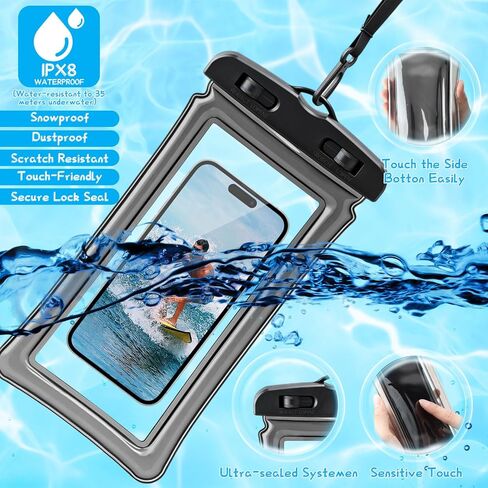 56 Pack Waterproof Phone Pouch Clear Cellphone Case Bulk Universal Phone Dry Bag with Lanyard Waterproof Underwater Case Holder for Water Games Protect Cruise Ship Essentials, up to 6.9 Inch in Kuwait