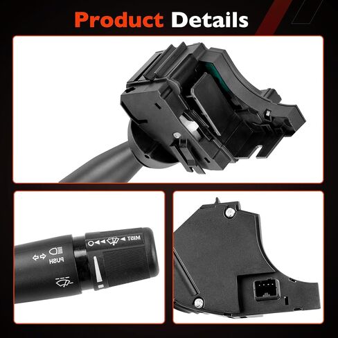 56046114AF TEURL Signal Wiper Dimmer Multi-Function Switch | متوافق مع 2009-2023 Dodge RAM 1500/2010-2023 RAM 2500 3500/2011-2020 RAM 4500 5500 | استبدال#56046114ae ، 56046114ac ، 56046114AD in Saudi Arabia