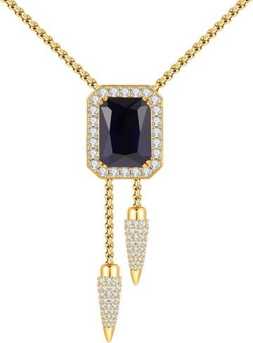 Adjustable Ruby Necklace For Women Gold Plated - Gemstone Cowgirl Bolo Tie for Hip Hop & Music Festival | Western Statement Jewelry in Kuwait