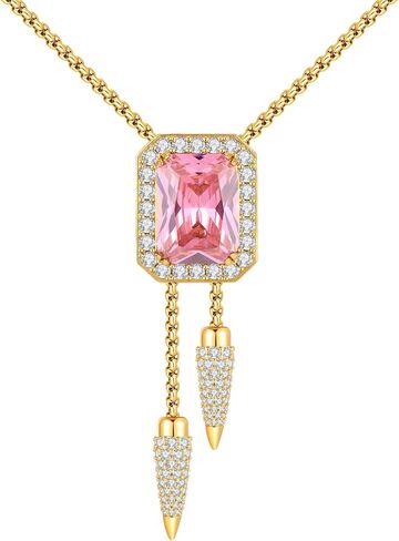 Adjustable Ruby Necklace For Women Gold Plated - Gemstone Cowgirl Bolo Tie for Hip Hop & Music Festival | Western Statement Jewelry in Kuwait