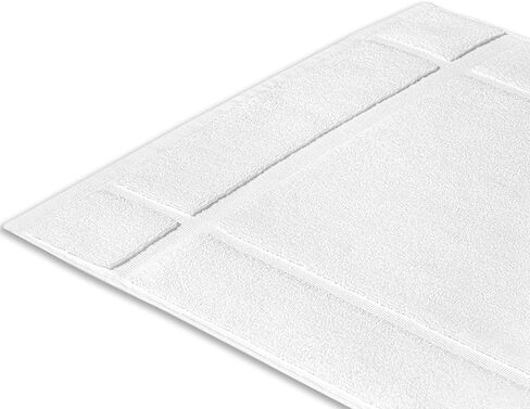 Ample Decor Cotton Bath Mats 24 X 17 Inches, 1350 GSM Oeko Tex Certified Solid Construction Thick & Plush, for Bathroom Floor, Shower – White in Saudi Arabia