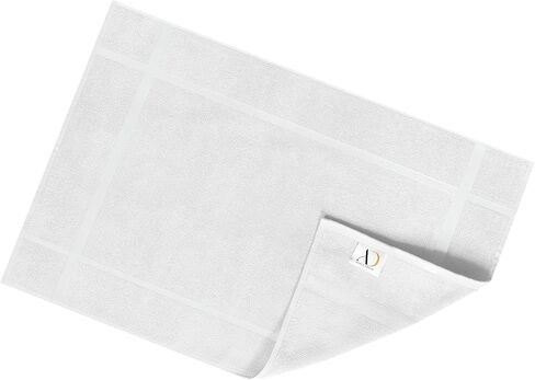 Ample Decor Cotton Bath Mats 24 X 17 Inches, 1350 GSM Oeko Tex Certified Solid Construction Thick & Plush, for Bathroom Floor, Shower – White in Saudi Arabia