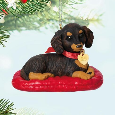 Hallmark Keepsake Christmas Ornament 2025, Puppy Love Long-Haired Dachshund 2025, Gifts for Animal Lovers in Saudi Arabia