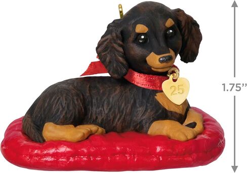 Hallmark Keepsake Christmas Ornament 2025, Puppy Love Long-Haired Dachshund 2025, Gifts for Animal Lovers in Saudi Arabia