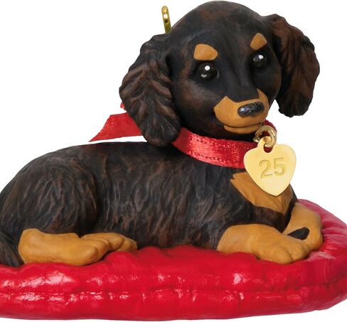 Hallmark Keepsake Christmas Ornament 2025, Puppy Love Long-Haired Dachshund 2025, Gifts for Animal Lovers in Saudi Arabia