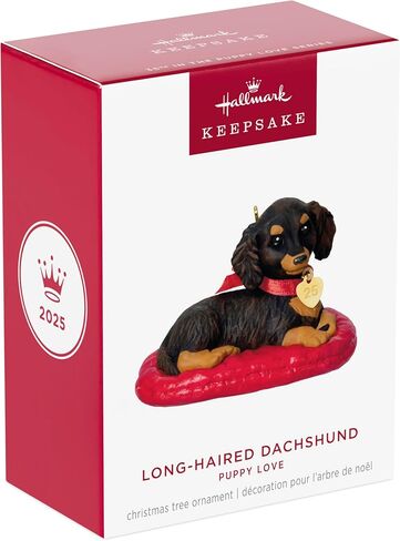 Hallmark Keepsake Christmas Ornament 2025, Puppy Love Long-Haired Dachshund 2025, Gifts for Animal Lovers in Saudi Arabia