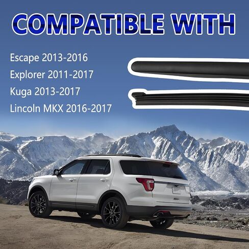مجموعة أذرع الذراع من ممسحة الزجاج الأمامي الخلفي متوافقة مع Explorer 2011-2023 ، Escape 2013-2018 ، 2015-2019 Lincoln MKX ، REAPER ARM ARM BLADE PLADE OEM BB5Z17528A BB5Z17C526A BB5Z17526C in Saudi Arabia
