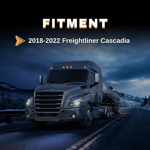 زوج عزم الدوران بديل LED LED LED لعام 2018 2019 2020 2021 2022 Freightliner Cascadia Semi شاحنات [شملت جميع المصابيح] Dot SAE السائق المعتمد من الركاب الأيسر (TR603-L ، TR603-R) in Saudi Arabia