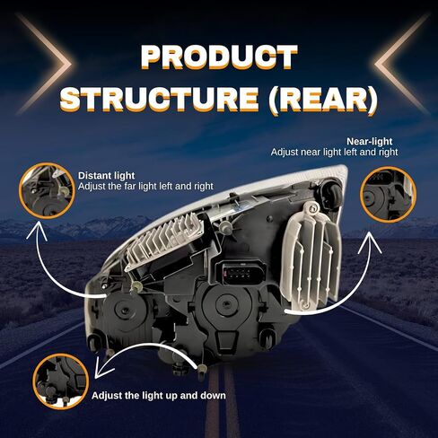 زوج عزم الدوران بديل LED LED LED لعام 2018 2019 2020 2021 2022 Freightliner Cascadia Semi شاحنات [شملت جميع المصابيح] Dot SAE السائق المعتمد من الركاب الأيسر (TR603-L ، TR603-R) in Saudi Arabia