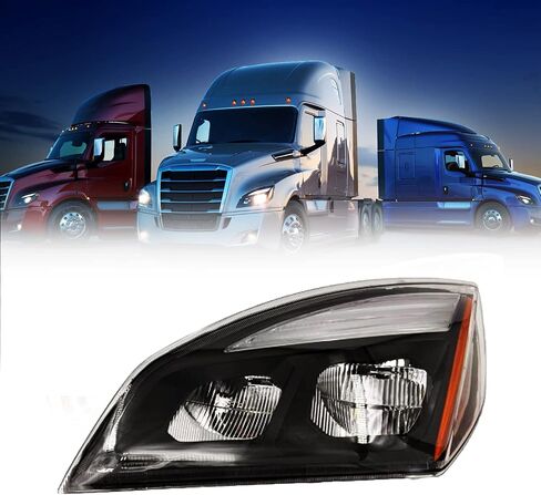 زوج عزم الدوران بديل LED LED LED لعام 2018 2019 2020 2021 2022 Freightliner Cascadia Semi شاحنات [شملت جميع المصابيح] Dot SAE السائق المعتمد من الركاب الأيسر (TR603-L ، TR603-R) in Saudi Arabia