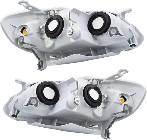 استبدال مجموعة المصابيح الأمامية لـ Toyota Corolla 2003 2004 2005 2006 2007 2008 زوج المصابيح الأمامية اليسار اليسار والانتعاش (to2503160 to2502160) in Saudi Arabia
