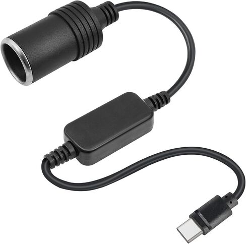 USB C إلى محول ولاعة السجائر ، USB C ذكر إلى 12 فولت سيارت Careette Dockette Socket Cable ، كابل 12 فولت 18W لكاميرا DASH ، GPS ، شرائح LED LED ، أحمر ، 1 قدم in Saudi Arabia