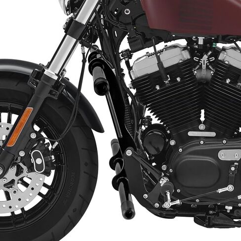 Mofun Front Highway Engine Guard Bar Flat-Out Tarner مع Harley Sportster 883 1200 Model مع Model أو Mid Control 2004-2020 2021 2022 ، Gloss Black in Saudi Arabia