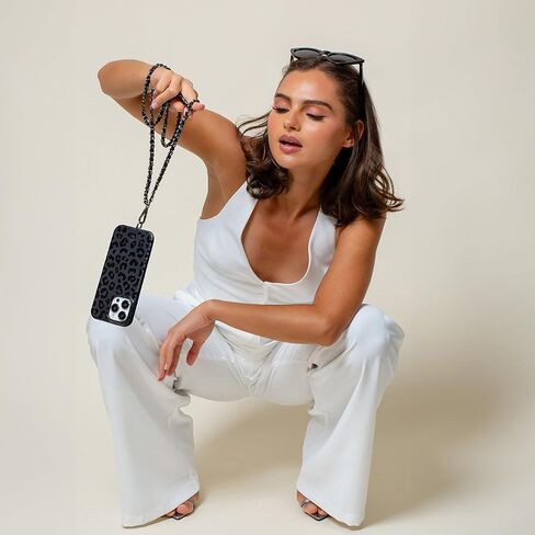 VELVET CAVIAR Crossbody Phone Strap Lanyard for Women - Cellphone Leash Holder Around Neck - Fits Any Phone Case (Gold Chain) in Saudi Arabia