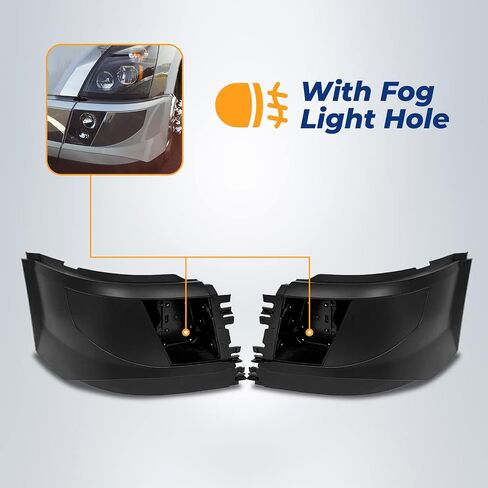 TORQUE Right Corner Bumper (with Fog Light Hole) Replacement for 2016-2017 Volvo VNL(Gen 1 only) Semi Trucks Passenger Right Side RHD (TR468-VLSB-R) in Saudi Arabia