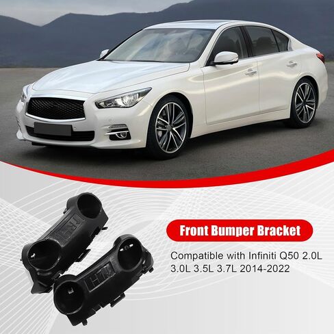 FZJDSD Front Bumper Bracket Beam Mount Support Compatible with Infiniti Q50 2014-2022 2.0L 3.0L 3.5L 3.7L Replace 62045-4GA0A 62044-4GA0A in Saudi Arabia