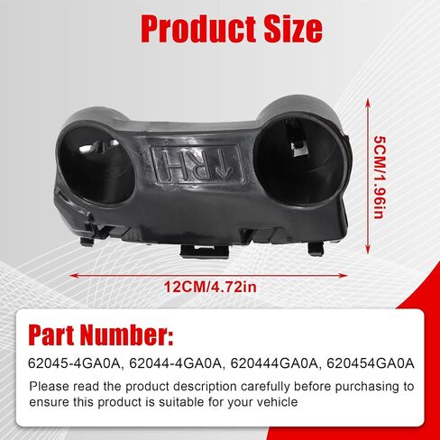 FZJDSD Front Bumper Bracket Beam Mount Support Compatible with Infiniti Q50 2014-2022 2.0L 3.0L 3.5L 3.7L Replace 62045-4GA0A 62044-4GA0A in Saudi Arabia