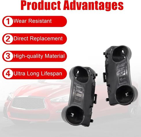 FZJDSD Front Bumper Bracket Beam Mount Support Compatible with Infiniti Q50 2014-2022 2.0L 3.0L 3.5L 3.7L Replace 62045-4GA0A 62044-4GA0A in Saudi Arabia