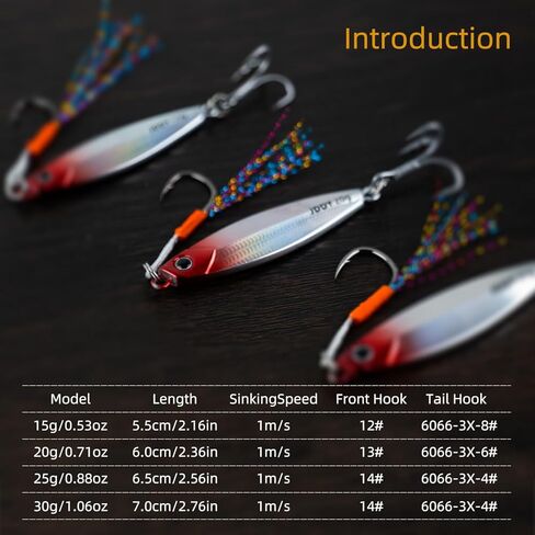 6 Pcs Sinking Micro Jigging Metal Spoons with Highly Realistic Fish Scale Pattern, Fishing Lures Bait for Freshwater and Saltwater in Saudi Arabia