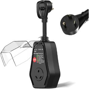 50 Amp RV Surge Protector with Waterproof Cover, 50A RV Surge Protectors for Camper & Travel Trailers, 18000 Joules, with Unique Surge Protection Module in Saudi Arabia