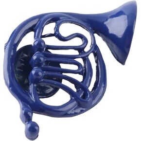 Brooch, Metal Blue French Horn Brooch Pin Ornament with Box for Craft Clothes Clothing Hat Scarf Decoration in Saudi Arabia