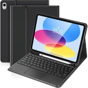 SOPPY Bluetooth Keyboard Case with Touchpad for iPad 11th Gen. (A16) 11-inch 2025, 10th Generation 10.9 inch 2022, Detachable Protective Cover, with Built-in Pen Holder, USB-C Rechargeable, Pink in Saudi Arabia