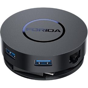 Micro USB C Docking Station Dual HDMI Monitor FORIDA Type C Hub Dual 4K HDMI USB C to Network Adapter 1 Gbps Ethernet 100W Power Delivery Micro SD Card Reader for MacBook/Dell/HP/Lenovo ThinkPad in Kuwait