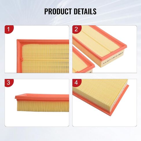 Bapmic Engine Air Filter Replacement for Mercedes Benz ML350 S400 S550 GLK350 GL450 SL550 CLS550 C300 E320 E350 E550 R350 CL500 Replace# 1120940604 C 3698/3-2 (Pack of 2) in Saudi Arabia