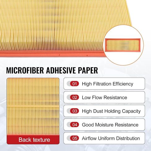 Bapmic Engine Air Filter Replacement for Mercedes Benz ML350 S400 S550 GLK350 GL450 SL550 CLS550 C300 E320 E350 E550 R350 CL500 Replace# 1120940604 C 3698/3-2 (Pack of 2) in Saudi Arabia
