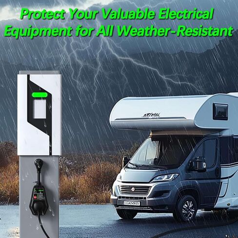 50 Amp RV Surge Protector with Waterproof Cover, 50A RV Surge Protectors for Camper & Travel Trailers, 18000 Joules, with Unique Surge Protection Module in Saudi Arabia