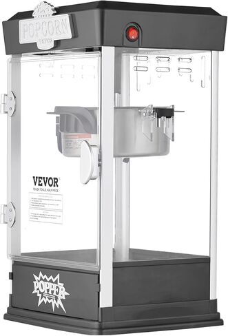 VEVOR Popcorn Maker, 480W Popcorn Popper Machine, 4 Oz Kettle Makes 1.5 Gallon per Batch, Tabletop Popcorn Maker, Includes 3 Scoops, Movie Theater Style, Red in Kuwait