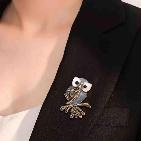 Gold Crystal Deer Owl Spider Bee Brooches for Womne Elegant Enamel Rhinestone Pearl Animal Brooch Pins Fashion Jewelry Brooch pin Accessories for Women Men Gift in Saudi Arabia
