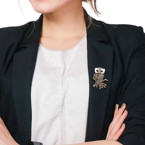 Gold Crystal Deer Owl Spider Bee Brooches for Womne Elegant Enamel Rhinestone Pearl Animal Brooch Pins Fashion Jewelry Brooch pin Accessories for Women Men Gift in Saudi Arabia