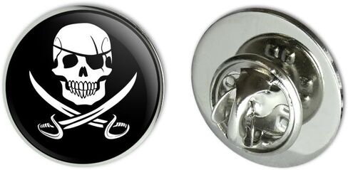 GRAPHICS & MORE Pirate Skull Crossed Swords Jolly Roger Metal 0.75" Lapel Hat Pin Tie Tack Pinback in Saudi Arabia