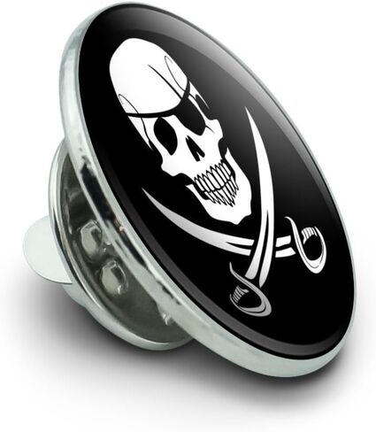 GRAPHICS & MORE Pirate Skull Crossed Swords Jolly Roger Metal 0.75" Lapel Hat Pin Tie Tack Pinback in Saudi Arabia